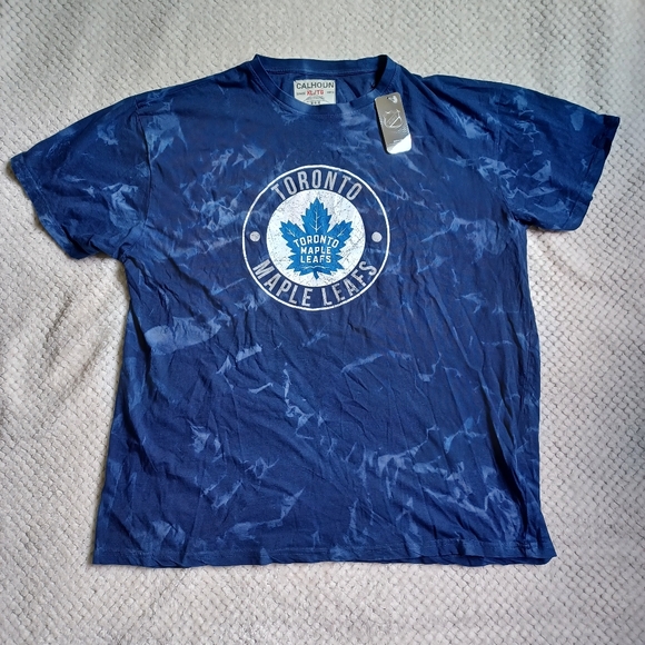 NHL Other - NWT Toronto Maple Leafs XL men tie dye tshirt blue navy circle logo official TML